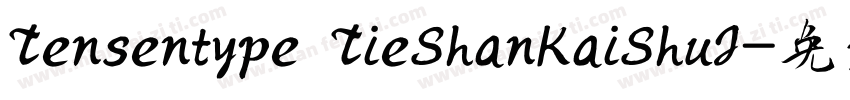 Tensentype TieShanKaiShuJ字体转换